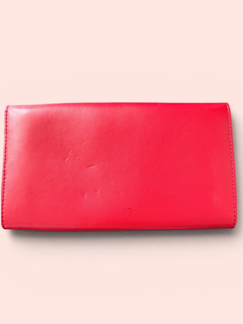 Moschino Bold Red Clutch with Gold Logo - Picture 3 of 4